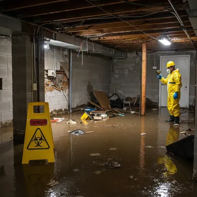 Flooded Basement Electrical Hazard in Bristol, RI Property